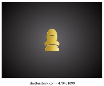 Gradient Symbol of Bishop (chess figure) in Vector Format