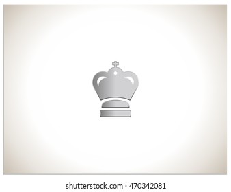 Gradient Symbol of King (chess figure) in Vector Format