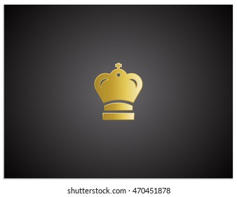 Gradient Symbol of King (chess figure) in Vector Format