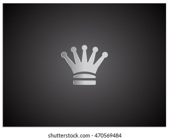 Gradient Symbol of Queen (chess figure) in Vector Format