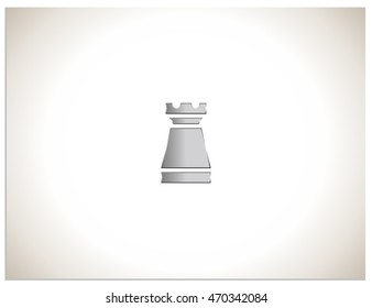 Gradient Symbol of Rook (chess figure) in Vector Format