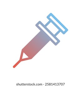 Gradient Syringe Icon for Medical and Health Use