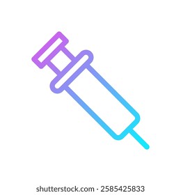 Gradient Syringe, Medical Vector Illustration