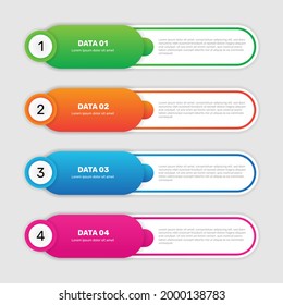 Gradient table of contents infographic. - Vector.