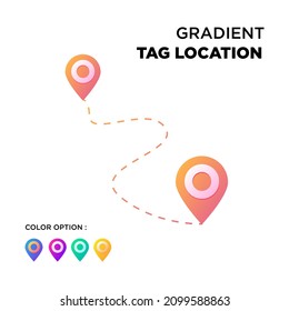 gradient tag location icon design template