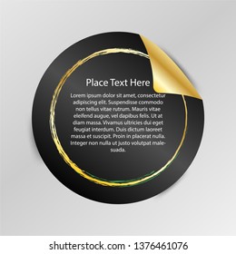 Gradient Tag, Peel Off Sticker, Space For place Your text, Used for price tag, Promotion, Web Decoration, Vector Illustration