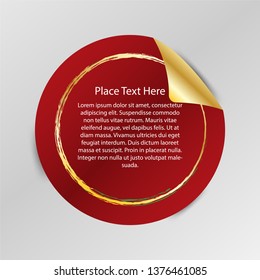 Gradient Tag, Peel Off Sticker, Space For place Your text, Used for price tag, Promotion, Web Decoration, Vector Illustration