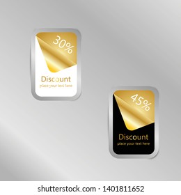 Gradient Tag, Peel Off Sticker, Space For place Your text, Used for price tag, Promotion, Web Decoration, Vector Illustration