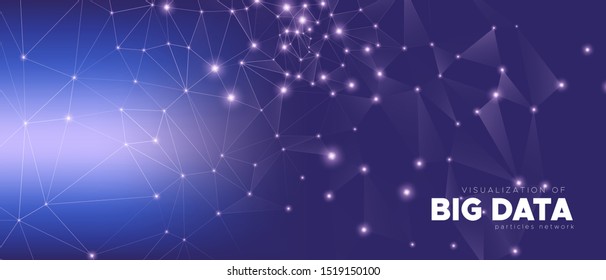 Gradient Technology Abstract. Data Stream. Dark Grid Network. Violet Triangular Background. Technology Business. Blue Data Tech. Dark Depth Network. Purple Triangles Background. Blue Data Flow.