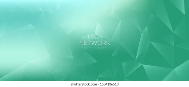 Gradient Technology Business. Data Flow. Teal Grid Network. Magic Triangles Background. Technology Elements. Cyan Data Motion. Green Dots Network. Light Triangular Background. Green Big Data.