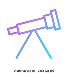 Gradient Telescope Icon for Astronomy Studies