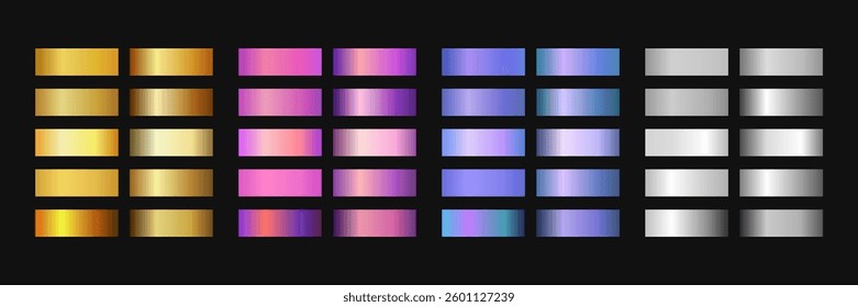 Gradient template vector illustration set.