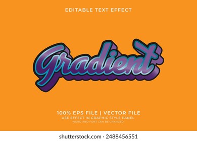 Gradient text effect editable vector