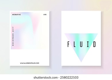 Gradient Texture. Blue Holograph Label. Holographic Poster. Crystal Screen. Abstract Presentation. Isolated Prism Template. Vintage Banner. Purple Gradient Texture