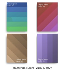 gradient texture brochure cover set custom modification for print template. template for poster,brochure,backgrounds cover etc