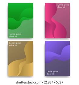 gradient texture brochure cover set custom modification for print template. template for poster,brochure,backgrounds cover etc