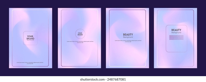 Gradient texture colorful cover design. Luxurious background in soft pastel colors. in eps 10