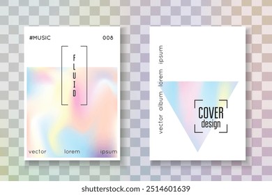 Farbverlauf-Textur. Holografische Form. Einziger Perlenhintergrund. Violet Neon Flyer. Pastellkonzept. Kunststoffdesign. Regenbogen-Hintergrund. violette Farbverlauf-Textur