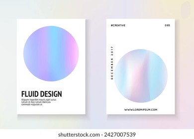Gradient Texture. Isolated Pearl Brochure. Spectrum Foil. Purple 1980 Label. Chrome Effect. Digital Concept. Abstract Pattern. Blue Gradient Texture