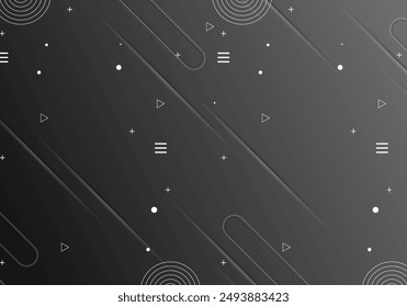 Gradient texture with memphis elements. Elegant design for wallpapers. Vector illustration.