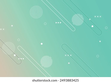 Gradient texture with memphis elements. Modern design for your business design. Vector illustration.
