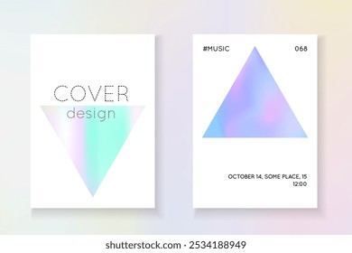 Gradient Texture. Purple Spectrum Flyer. Digital Vector. Holograph Pattern. Isolated Pearl Template. Graphic Design. Rainbow Fluid. Pink Gradient Texture
