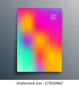 Gradient texture template design for background, wallpaper, flyer, poster, brochure cover, typography, or other printing products. Vector illustration.