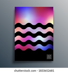 Gradient texture waves design for background, poster, flyer, brochure cover, or other printing products. Vector illustration.