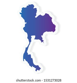 gradient Thailand map - vector illustration