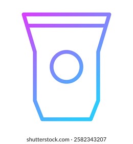 Gradient To-Go Cup Icon Design Illustration