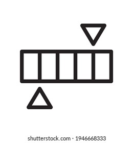 Gradient tool icon in outline style