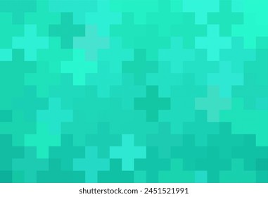 Gradient tosca pixel background. Artistic puzzle background.