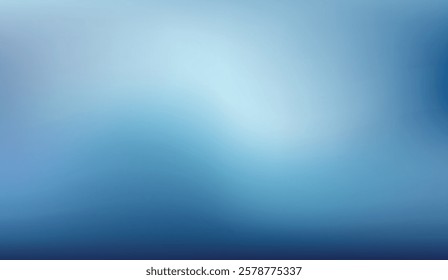 Gradient of Tranquil Blue Tones, smoothly transitioning from light sky to deep ocean, ideal for a calming backdrop or a sophisticated design element