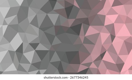 Transición de degradado de gris a rosa Patrón de textura de fondo Abstractas geométrico poligonal