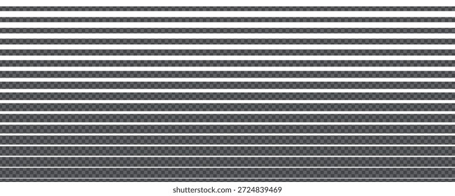 Retícula de transición de gradiente en patrón de línea Horizontal densa con gradación de Vector suave. La gran textura transparente da una profundidad abstracta moderna con un desvanecimiento uniforme de la raya.