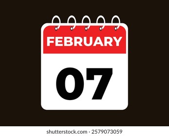 gradient and transparency concept.  february 6 calendar, tear-off calendar animation for february 6 banner Illustration isolated vector sign symbol
