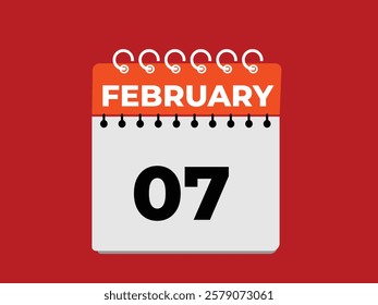 gradient and transparency concept.  february 6 calendar, tear-off calendar animation for february 6 banner Illustration isolated vector sign symbol
