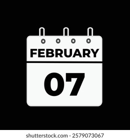 gradient and transparency concept.  february 6 calendar, tear-off calendar animation for february 6 banner Illustration isolated vector sign symbol
