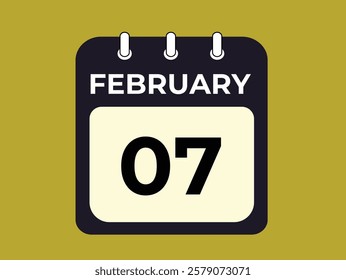 gradient and transparency concept.  february 6 calendar, tear-off calendar animation for february 6 banner Illustration isolated vector sign symbol

