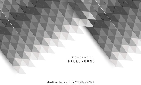 Gradient transparent geometry background. Soft purple grey low poly shapes.