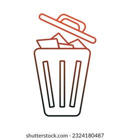 la papelera de degradado puede ser un icono sobre fondo blanco. concepto de papelera. ilustración vectorial