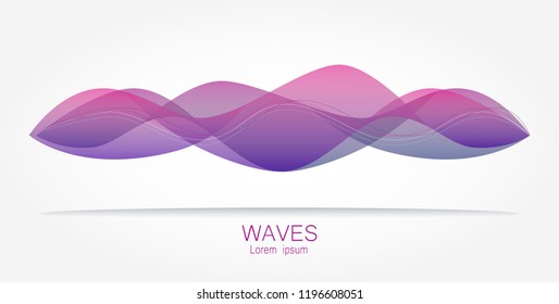 Gradient trend waves modern abstract vector.