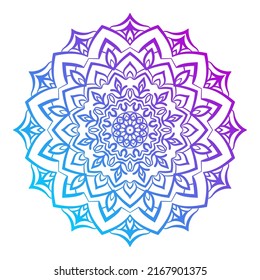 gradient trendy color abstract flower mandala art vector design element