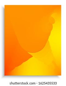 Gradient trendy mesh background. Magic backdrop with smooth and soft shadow. Vector illustration wallpaper. Yellow trendy and easy editable colored banner template.
