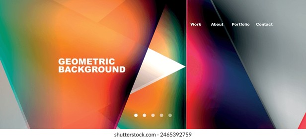 Fondo de pantalla mínimo geométrico de triángulo degradado