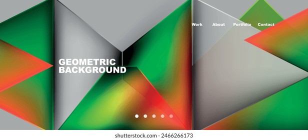 Fondo de pantalla mínimo geométrico de triángulo degradado