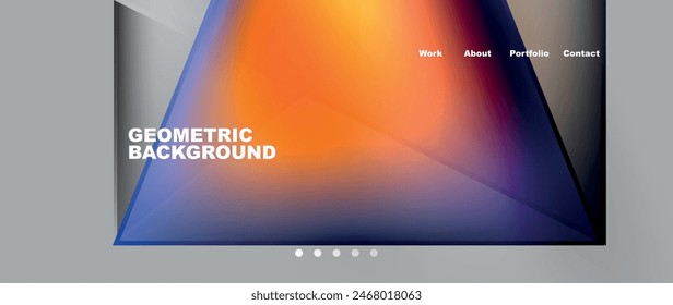 Gradient triangle geometric minimal wallpaper