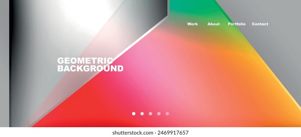 Gradient triangle geometric minimal wallpaper