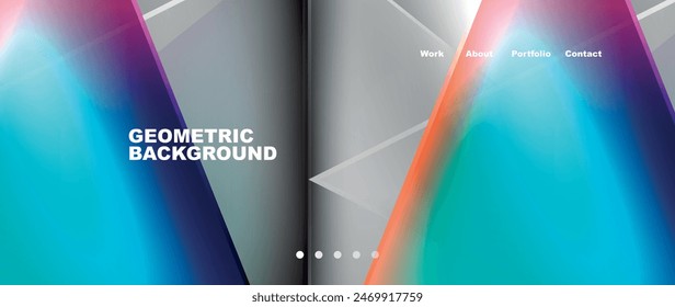 Fondo de pantalla mínimo geométrico de triángulo degradado