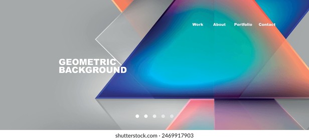 Gradient triangle geometric minimal wallpaper